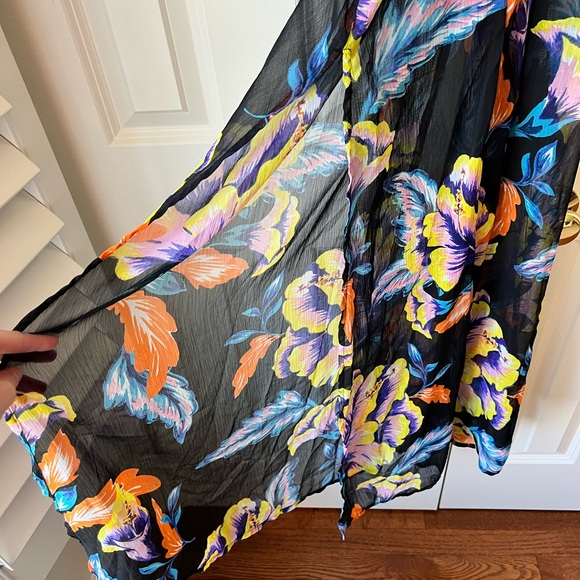 ASOS sheer floral maxi coverup - Picture 5 of 6